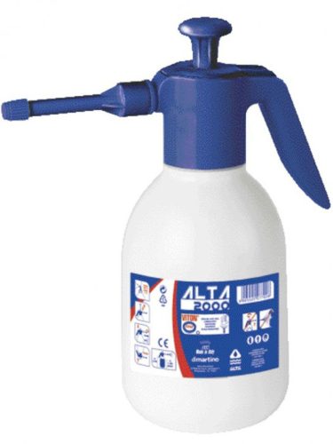 Kézi permetező, Dimartino Alta 2000 VITON, 2 liter, fehér, állítható fúvókával, nyomástartó szeleppel, acél szárral