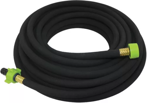 Kerti locsolótömlő, Strend Pro Garden, fekete, 1/2", 15 m, szivárgó, csatlakozókkal, csepegtető öntözéshez, -5°C és +50°C között hőálló
