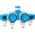 Mechanikus locsolóidőzítő, Aquacraft 290040, kék/fehér, mechanikus, 4 kimenet, 15-120 perc időzítés, 3/4" és 1" menethez