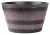 Műanyag virágcserép, Strend Pro Garden Woodeff, sötétbarna, átmérő: 39 cm, magasság: 23 cm, hordó formájú, 18,5 l, fahatású, kerek