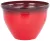Műanyag virágcserép, Strend Pro Garden, piros, átmérő: 38 cm, magasság: 28,5 cm, 15 l, mázas hatású, kerek