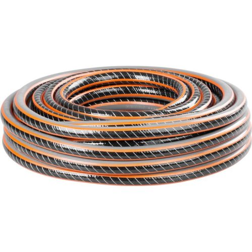 Kerti locsolótömlő, Strend Pro Garden Premium, fekete/narancssárga, 1/2", 15 m, 35 bar, algaálló belső fal, sérülésálló műanyag keverék, -5°C és +65°C között hőálló