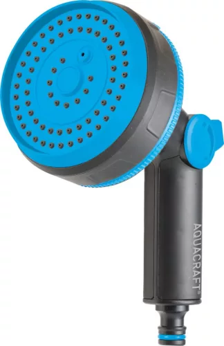 Kerti locsolópisztoly, Aquacraft 770340 Prémium, fekete/kék, állítható vízáram, fémházas