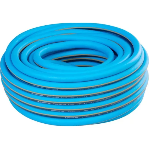 Kerti locsolótömlő, Strend Pro Premium, kék, 1/2", 15 m, 35 bar, rugalmas, algaálló belső fal, sérülésálló, -5°C és +65°C között hőálló