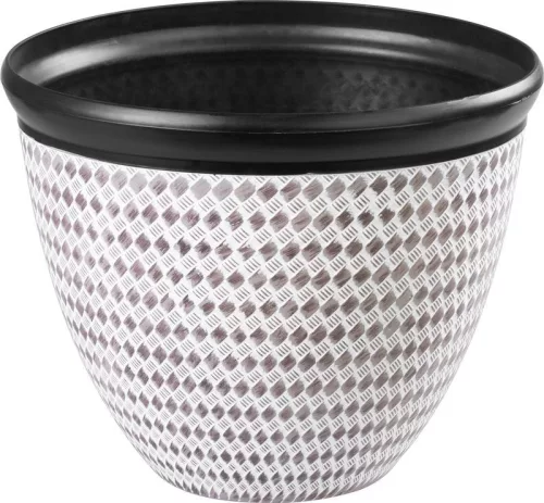 Műanyag virágcserép, Strend Pro Garden Marble, barna, átmérő: 37 cm, magasság: 30 cm, márványhatású, 19,5 l, kerek
