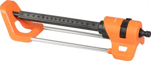 Kerti locsolófej, Strend Pro Garden BJ4617, fekete/narancssárga, oszcilláló, 16 fúvóka, 180°-ig állítható, maximum 4 bar, 250 m2 öntözési terület