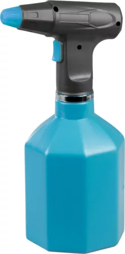 Akkumulátoros permetező, Strend Pro Garden, 1 l, kék, 3,7 V, 2 Ah Li-Ion, kézi, műanyag tartály és szórófej, állítható fúvóka