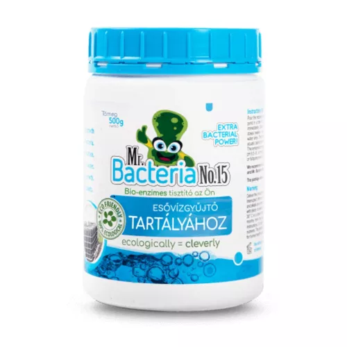 Esővízgyűjtő tisztítószer, Mr.Bacteria No.15, 500 g, bioenzimatikus, szagmentesítő, nagy hatékonyságú