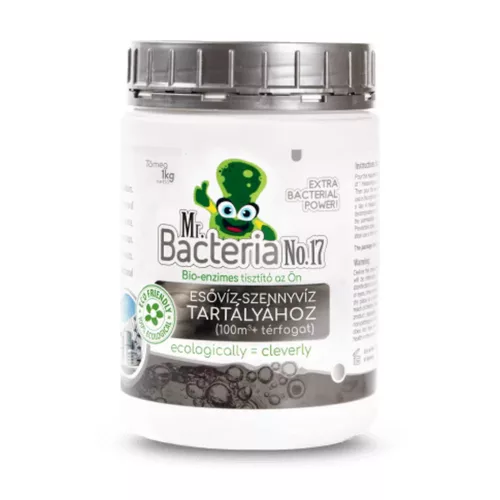 Esővízgyűjtő tisztítószer, Mr.Bacteria No.17, 1000 g, bioenzimatius, szagmentesítő, nagy hatékonyságú