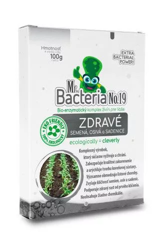 Növénytáp, Mr.Bacteria No.19, 100 g, magokhoz, palántákhoz és dugványokhoz, bio-enzimatikus, vegyszermentes