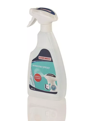 Ablaktisztító spray, Leifheit 41409, 500 ml, csíkmentes hatás, szórófejes, ablakokra és üvegfelületekre, háztartási használatra