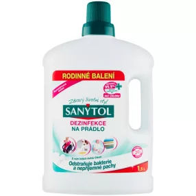   Fertőtlenítő, Sanytol, 1500 ml, ruhákhoz, fehér virág illat, folyékony, 99,9%-os hatás