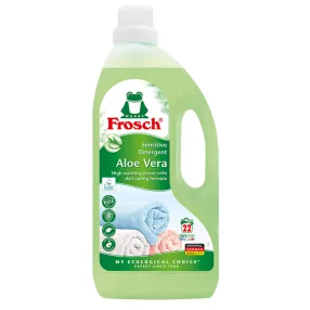   Folyékony mosószer, Frosch Aloe Vera Sensitive, 1500 ml, érzékeny bőrre, bőrgyógyászatilag tesztelt, színezék és tartósítószermentes, fehérítőmentes