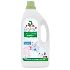   Folyékony mosószer, Frosch Baby, 1500 ml, hipoallergén, babaruhákhoz, színezék és tartósítószermentes, kamillakivonattal