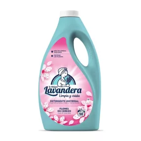   Mosógél, Lavandera, 2500 ml, 50 mosás, cseresznyevirág illat, kíméletes, folteltávolító, textilápoló