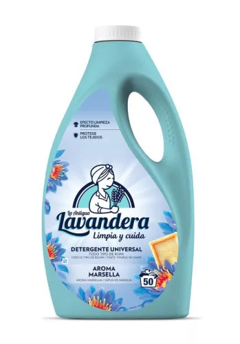 Mosógél, Lavandera, 2500 ml, 50 mosás, Marsella illat, kíméletes, hosszan tartó illat