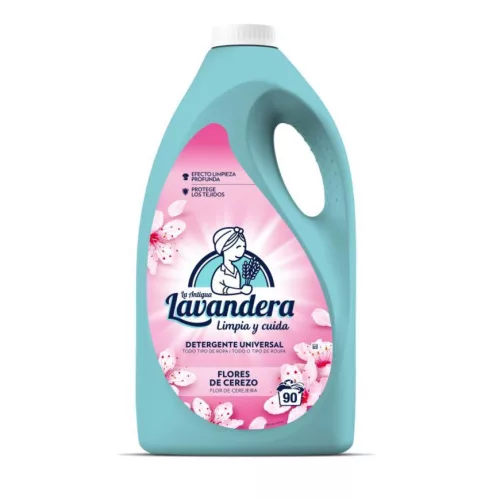 Mosógél, Lavandera, 4500 ml, 90 mosás, cseresznyevirág illat, kíméletes, folteltávolító, textilápoló