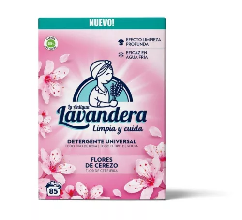Mosópor, Lavandera, 4675 g, 85 mosás, cseresznyevirág illat, gyengéd tisztítás, hosszan tartó illat