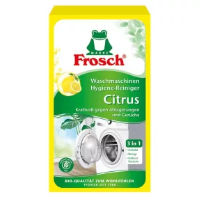   Mosógéptisztító por, Frosch, 250 g, citromsav-alapú, vízkőoldó, szagtalanító, higiénikus, vegán, környezetbarát, 3 az 1-ben
