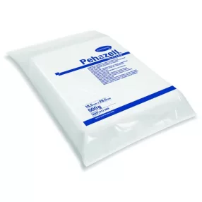   Cellulóz vatta, Hartmann PehazellClean, fehér, 18,5 x 28,5 cm, oxigénnel fehérített, különösen puha, magas nedvszívó képesség, 500 g