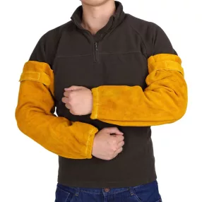   Hegesztő karvédő, Strend Pro Industrial, sárga, 50 cm, 96% marhabőr, tépőzáras, 2. védelmi osztály, 1 pár (TC3134121)