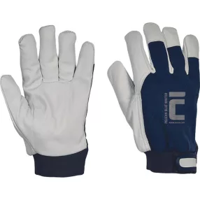   Téli védőkesztyű, Červa Pelican Blue Winter, kék/fehér, méret: 11/XXL, bélelt, kombinált, kecskebőr tenyér, tépőzáras mandzsetta, 1 pár