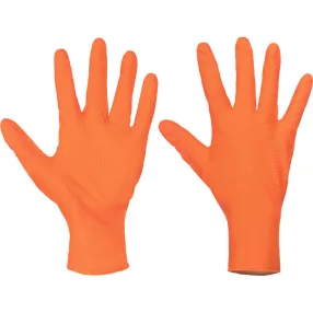   Nitril kesztyű, Červa Spoonbill Grip, narancssárga, méret: 10/XL, 50 db, csúszásmentes, latexmentes