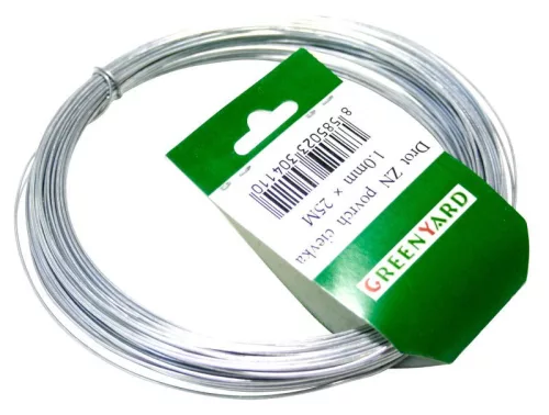 Feszítődrót, Strend Pro Garden, ezüst, átmérő: 3, 15 mm, hosszúság: 78 m, acél, cinkbevonatú, feszítő kivitel, kerítéshez (TC431064)
