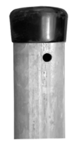 Kerítésoszlop, Strend Pro Garden Metaltec ZN, antracit, 220 cm, átmérő: 48 mm, kerek, sapkával, horganyzott acél cinkbevonattal