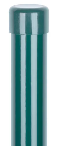 Kerítésoszlop, Strend Pro Garden Metaltec, zöld, 280 cm, átmérő: 48 mm, kerek, sapkával, horganyzott acél, PVC-bevonatú