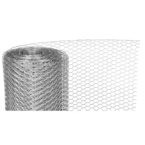   Csibeháló, csirkeháló, Strend Pro Garden Hex ZN, ezüst, 100 cm x 10 m, szemméret: 20 mm, drótvastagság: 0,7 mm, horganyzott, hatszögletű