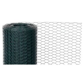   Csibeháló, csirkeháló, Strend Pro Garden Hex PVC, sötétzöld, 50 cm x 10 m, szemméret: 16 mm, drótvastagság: 0,9 mm, PVC bevonatos, hatszögletű