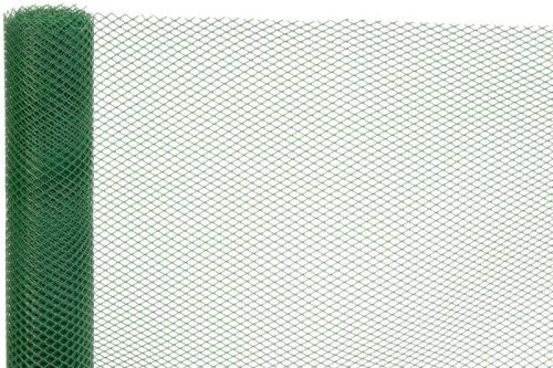 Műanyag kerítésháló, Strend Pro Garden Economy 3, zöld, 100 cm x 5 m, szemméret: 10 x 10 mm, 300 g/m2, 45°-ban döntött négyzetrács, 100 % műanyag