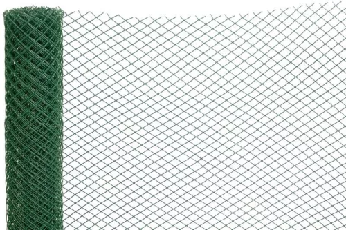 Műanyag kerítésháló, Strend Pro Garden Economy 6, zöld, 100 cm x 5 m, szemméret: 20 x 20 mm, 300 g/m2, 45°-ban döntött négyzetrács, 100 % műanyag