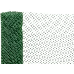   Műanyag kerítésháló, Strend Pro Garden Economy 6, zöld, 100 cm x 10 m, szemméret: 20 x 20 mm, 300 g/m2, 45°-ban döntött négyzetrács, 100 % műanyag