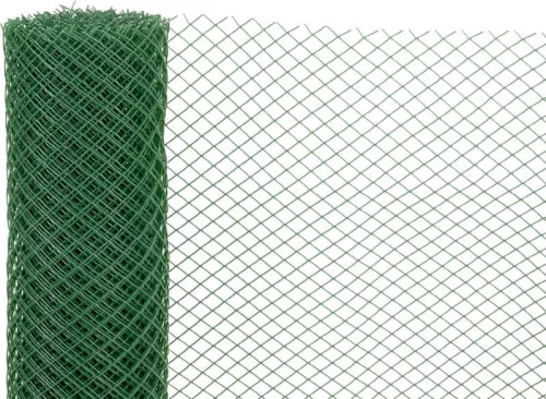 Műanyag kerítésháló, Strend Pro Garden Economy 6, zöld, 100 cm x 10 m, szemméret: 20 x 20 mm, 300 g/m2, 45°-ban döntött négyzetrács, 100 % műanyag