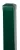 Kerítésoszlop, Strend Pro Garden Eurostandard, zöld, 170 cm, 60 x 40 mm, szögletes, sapkával, horganyzott acél, PVC bevonatú