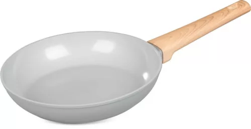 Serpenyő, MagicHome Harmony, 24 cm, világosszürke, indukciós alj, fa hatású kivitel, kerámia bevonat, minden tűzhelyhez, könnyen tisztítható