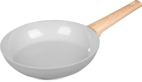 Serpenyő, MagicHome Harmony, 26 cm, világosszürke, indukciós alj, fa hatású kivitel, kerámia bevonat, minden tűzhelyhez, könnyen tisztítható