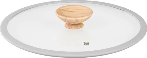 Fedő, MagicHome Harmony, 26 cm, átlátszó, üveg, szilikon peremmel, megbízható tömítéssel, univerzális 26 cm-es edényekhez