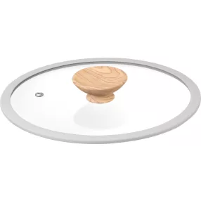  Fedő, MagicHome Harmony, 28 cm, átlátszó, üveg, szilikon peremmel, megbízható tömítéssel, univerzális 28 cm-es edényekhez