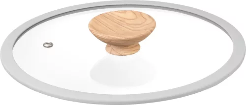 Fedő, MagicHome Harmony, 28 cm, átlátszó, üveg, szilikon peremmel, megbízható tömítéssel, univerzális 28 cm-es edényekhez