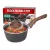 Nyeles lábas, MagicHome Black Marble Line, 16 cm, 1,3 l, fekete, márvány, üvegfedővel, tapadásmentes, indukciós, ergonomikus fa hatású nyél