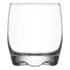   Whiskys pohár készlet, LAV Adora, 290 ml, 6 db, 7,2 x 8,8 cm, átlátszó, üveg, whiskyhez, alkoholos és alkoholmentes italokhoz, stabil, formázott talppal