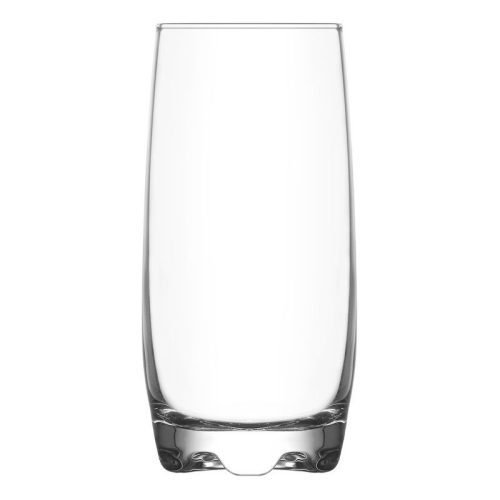 Ivópohár készlet, LAV Adora, 390 ml, 6 db, 6,1 × 14,5 cm, átlátszó, üveg, mosogatógépben mosható, magas, vízhez