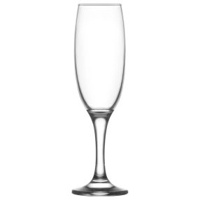   Pezsgőspohár készlet, LAV Empire, 220 ml, 6 db, 4,9 x 21 cm, átlátszó, üveg, száras, elegáns