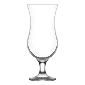   Koktélpohár készlet, LAV Fiesta, 390 ml, 6 db, 7,5 x 18,2 cm, átlátszó, üveg, rövid szárú, atipikus formájú