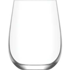   Ivópohár készlet, LAV Gaia, 475 ml, 6 db, 7 x 11,1 cm, átlátszó, üveg, vízhez és italokhoz, kényelmes fogású