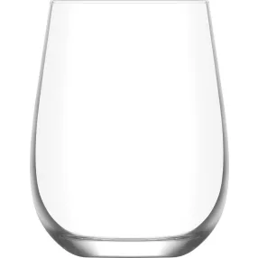   Ivópohár készlet, LAV Gaia, 475 ml, 6 db, 7 x 11,1 cm, átlátszó, üveg, vízhez és italokhoz, kényelmes fogású