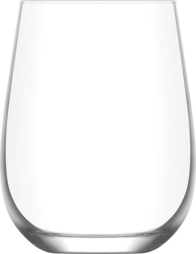 Ivópohár készlet, LAV Gaia, 475 ml, 6 db, 7 x 11,1 cm, átlátszó, üveg, vízhez és italokhoz, kényelmes fogású